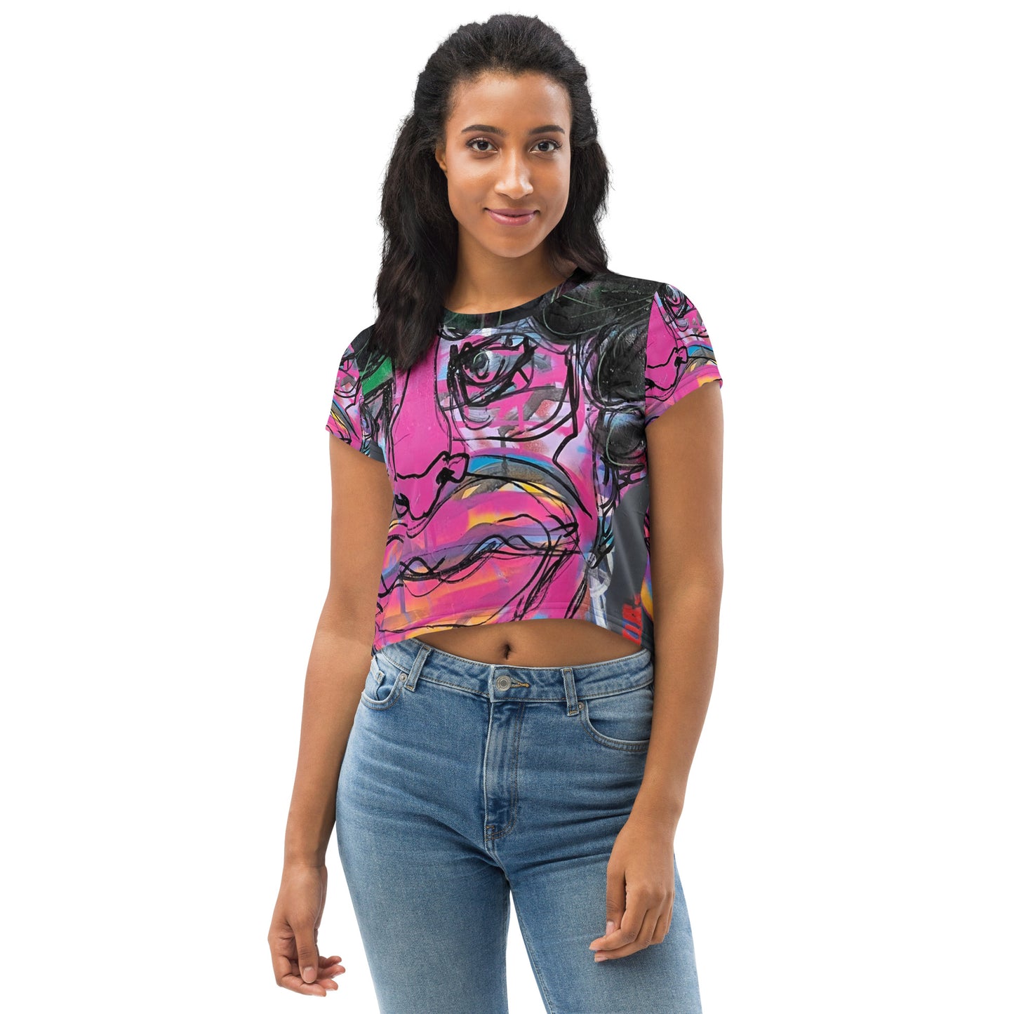 All-Over Print Crop Tee