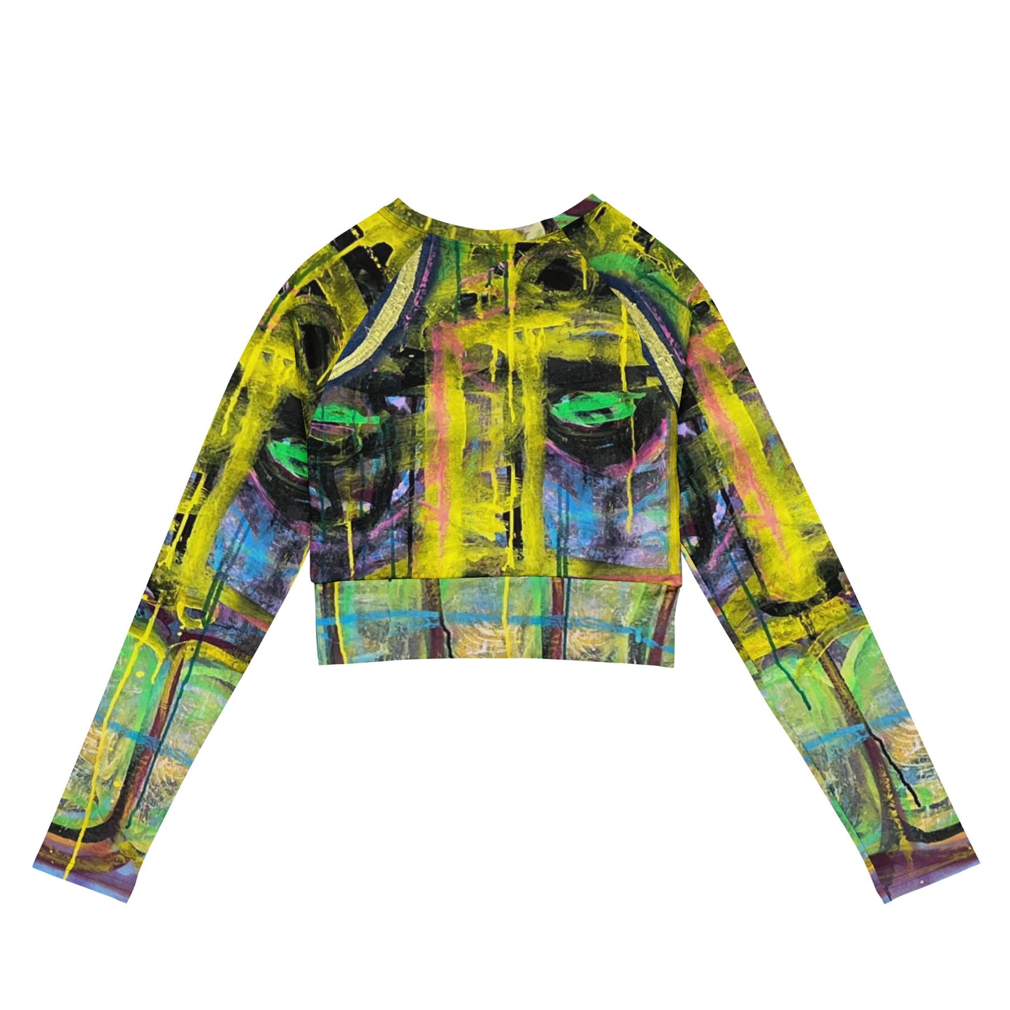 Recycled long-sleeve crop top