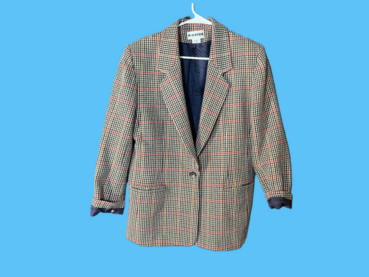 Vintage Plaid Red/White/Black Sport Jacket